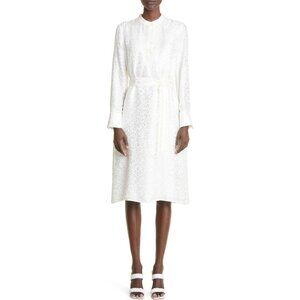 NEW ST JOHN Collection Leopard Jacquard Long Sleeve Shirtdress SIZE 6